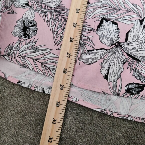 London Peter Werth Men's Pink Floral Button Down Shirt Size XL Hawaiian Beach - Picture 7 of 8